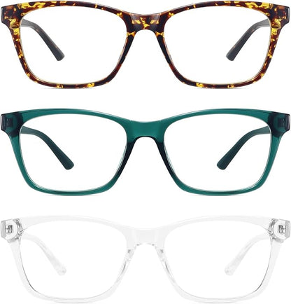 MEETSUN 3-Pack Blue Light Blocking Glasses, Anti Eye Strain Headache, Computer Glasses UV400 (Blue + Clear + Tortoise)
