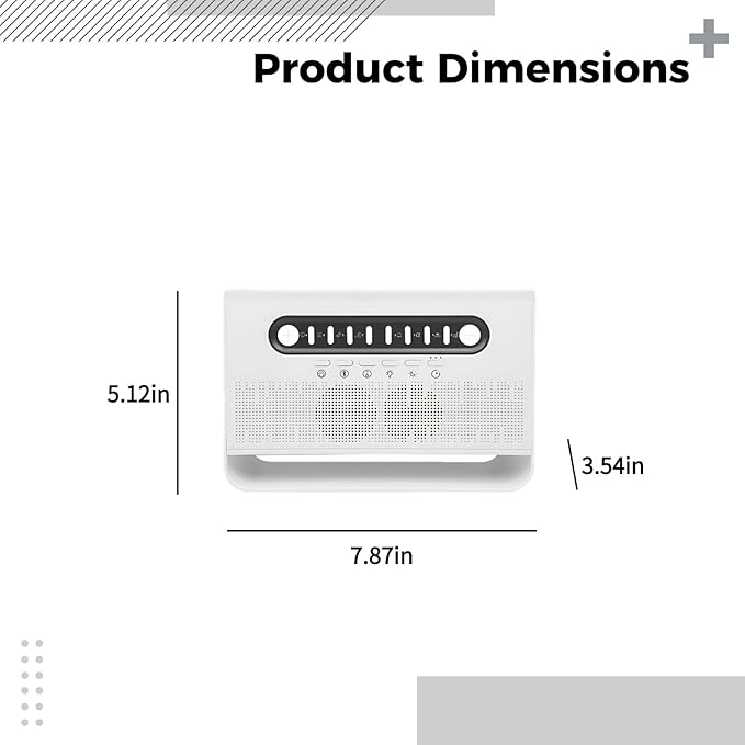 Wireless Speaker Essential Oil Diffuser with 7 Colors, White Noise Humidifier for Aromatherapy, 7.9 X 3.5 X 5.1 in, Ideal Gift