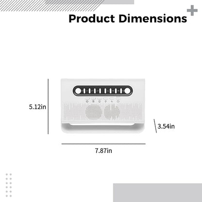 Wireless Speaker Essential Oil Diffuser with 7 Colors, White Noise Humidifier for Aromatherapy, 7.9 X 3.5 X 5.1 in, Ideal Gift
