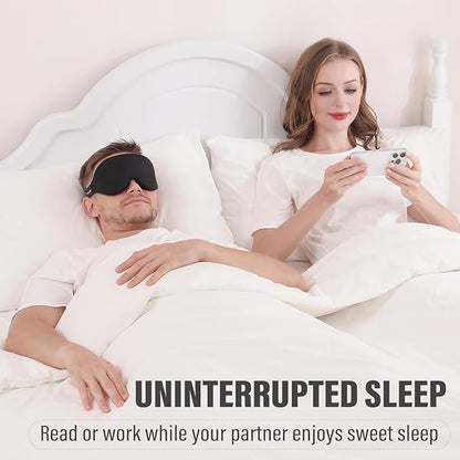 YIVIEW Sleep Mask for Side Sleeper, Complete Light Blocking 3D Sleeping Eye Mask, Soft Breathable Eye Cover for Women Men, Relaxing Zero Pressure Night Blindfold