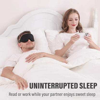 YIVIEW Sleep Mask for Side Sleeper, Complete Light Blocking 3D Sleeping Eye Mask, Soft Breathable Eye Cover for Women Men, Relaxing Zero Pressure Night Blindfold