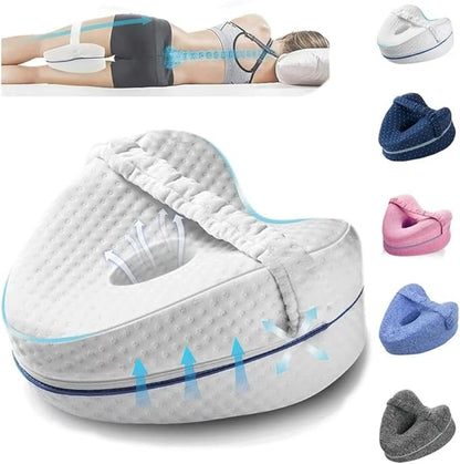 Leg Pillow, Knee Pillow for Side Sleepers, Alignment Pillows for Side Sleepers, Leg Pillows for Sleeping, Knee Cushion for Sleeping Relieving Leg, Back, Knee Pain (White)