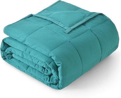 Topblan Weighted Blanket Queen Size 20lbs, Soft Cooling Weighted Blanket for Adults, Breathable Heavy Microfiber with Glass Beads Warm Blanket for Sofa Bed All Season, 60 x 80 inches, Green