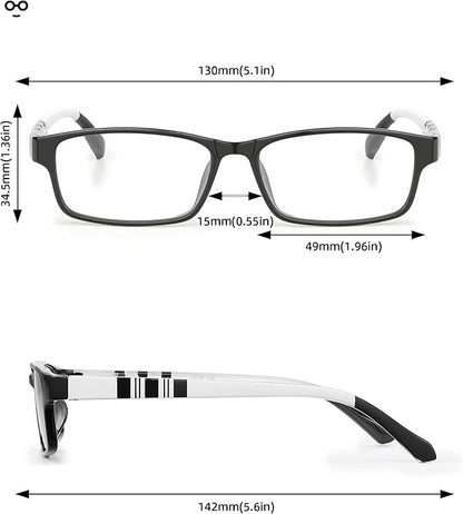 Reading Glasses for Women, 5 Pack Blue Light Blocking Readers, Lightweight Eyeglasses with Spring Hinge