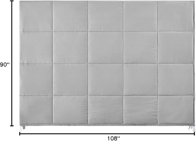 TONGDADA Kids Weighted Blanket | 40''x60'',5lbs | for Child Between 40-62 lbs | Premium Cotton Material with Glass Beads | Light Grey