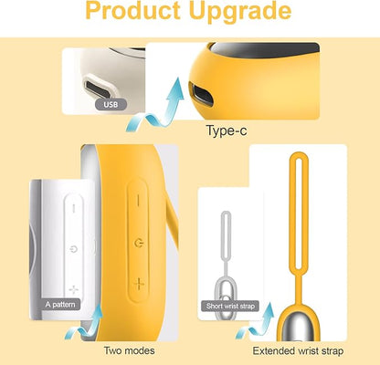 Sleep Aid Device, Micro-Current Sleep Instrument Anxiety Device, Portable Rechargeable Sleep Aid for Anxiety and Insomnia (Yellow)