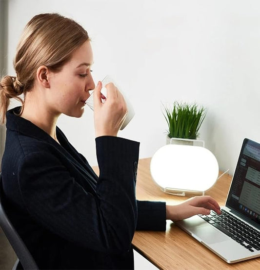 10000 Lux Cool White Light Therapy Lamp Simulation of Daylight Natural Light Full-Spectrum Energy Lamp
