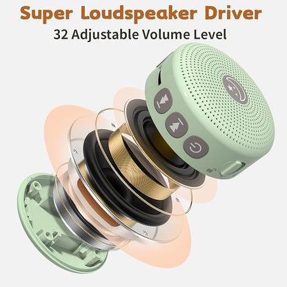 Mini Sound Machine Portable Baby White Noise Machine Brown Noise Machine 30 Soothing Sounds for Kids Adults Auto-Off Timer 32 Volume Levels Battery Sleep Machine for Home Office Privacy