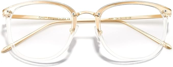 Cyxus Blue Light Glasses for Woman, Fashion Computer Glasses on Office Reduce Eye Strain Anti Migraine for Working Reading