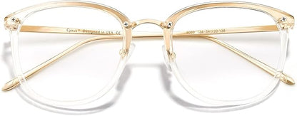 Cyxus Blue Light Glasses for Woman, Fashion Computer Glasses on Office Reduce Eye Strain Anti Migraine for Working Reading