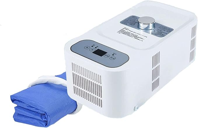 130W Bed Cooling System Water Cooling Pad 2 Gear Adjustment 12 Hour Timing Portable Bed Chiller Summer Mattress Cooler with Heating Function(Size:Single person style)