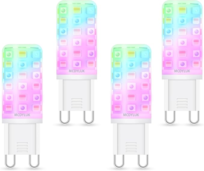 G9 Smart Light Bulb, Compatible with Alexa and Google Assistant, Color Changing Smart Led Bulbs, Dimmable and Tunable, Pack of 4