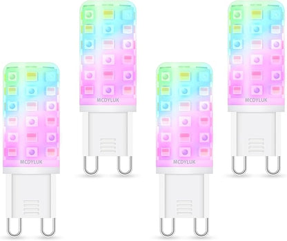 G9 Smart Light Bulb, Compatible with Alexa and Google Assistant, Color Changing Smart Led Bulbs, Dimmable and Tunable, Pack of 4