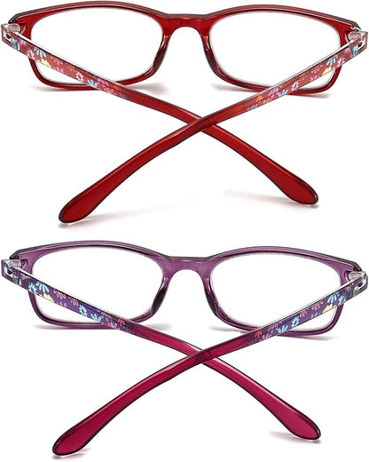 Reading Glasses for Women Blue Light Blocking Computer Readers, Flexible Eyeglasses Anti Eyestrain/Glare/UV