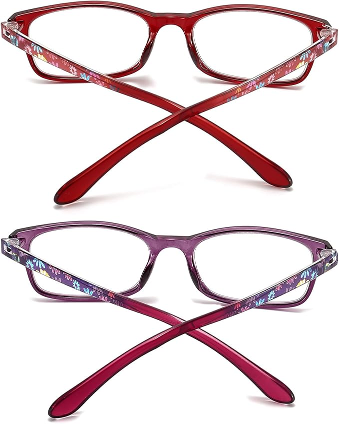 Reading Glasses for Women Blue Light Blocking Computer Readers, Flexible Eyeglasses Anti Eyestrain/Glare/UV