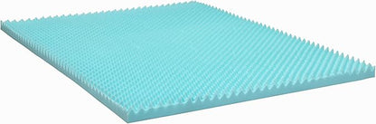 Beautyrest Cool Wave Plus Convoluted Pressure-Relieving Memory Foam Mattress Topper, Twin XL, 3-Inch,Blue