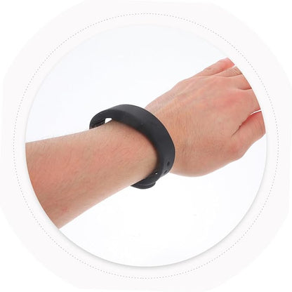 Wristband with Pedometer Sleep Black Ultra Thin Design Real Temperature Display LED Screen USB Rechargeable Fitness Tracker for Daily Activity