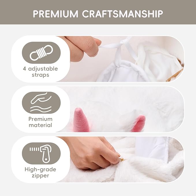 L'AGRATY Weighted Lap Pad for Kids 5 lbs, Sensory Needs Weighted Stuffed Animals Lap Blanket Soft Plush Hugging Sensory for Kids Teen Adults Removable Washable Cover