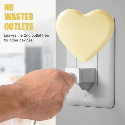 INZU Night Lights Plug into Wall, LED Night Light for Kids, Cute Nightlight with Auto Dusk to Dawn Sensor, LED Nightlight with Soft Warm Light for Bedroom, Nursery, Bathroom, Hallway (Yellow)