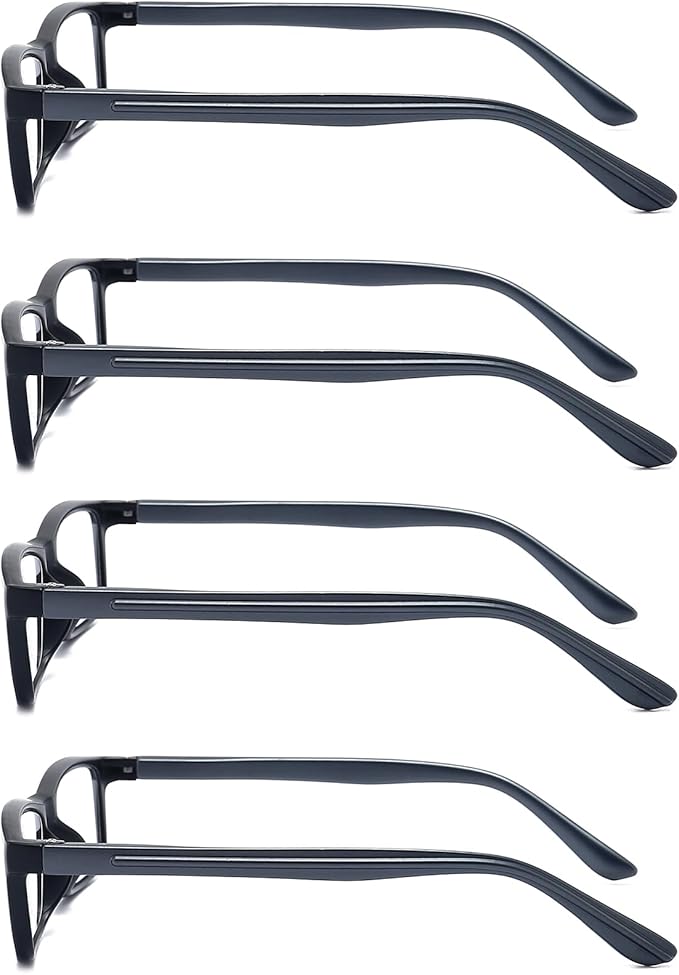 Reading Glasses Blue Light Blocking for Men Women,Rectangular Frame Computer Readers with Spring Hinge