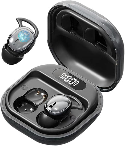 Sleep Earbuds, 5.4 Bluetooth Noise Cancelling Headphones for Sleeping, Ultra Thin Side Sleeper Proof Wireless Earphones with 60H Playback, HD Mic, Touch Control for Home Office Travel-Grey
