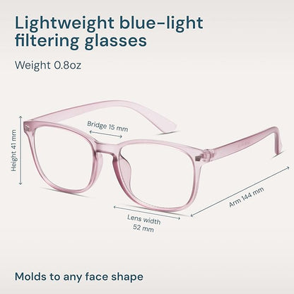 Gaoye Transparent Brown Blue Light Glasses for Computer & Gaming - Anti UV Ray Lenses, Scratch-Resistant & Comfort Fit