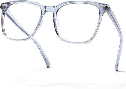 Oversized Square Blue Light Blocking Glasses for Women Men, Anti-Fatigue Computer Monitor Glasses Reduce Eye Strain