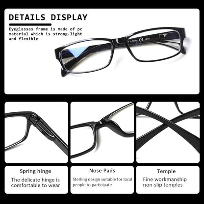 JOSCHOO Computer Reading Glasses for Women and Men 6 Pack Blue Light Blocking Spring Hinge Readers