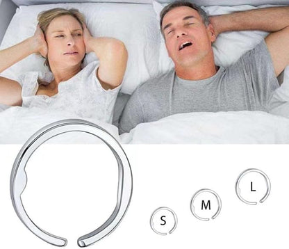 LIYYA Itchoate Anti Snore Ring Magnetic Therapy Acupressure Treatment Against Snoring Device Snore Stopper Finger Ring Sleeping Aid DH10.11 (Size : Full Sizes)