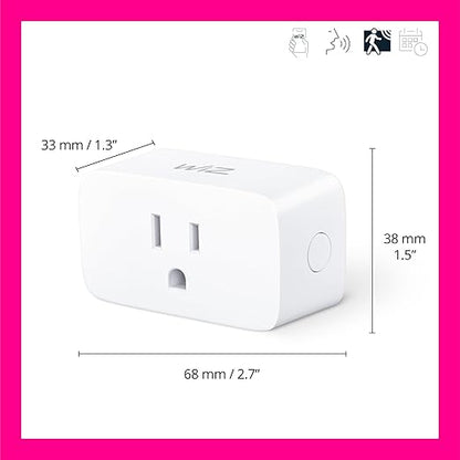 WiZ Smart Plug- Sunset to Sunrise Automation + Motion Detection + Control with Voice or App, Compatible with Alexa, Google Home, and HomeKit - WiFi Wall Outlet - 4 Pack