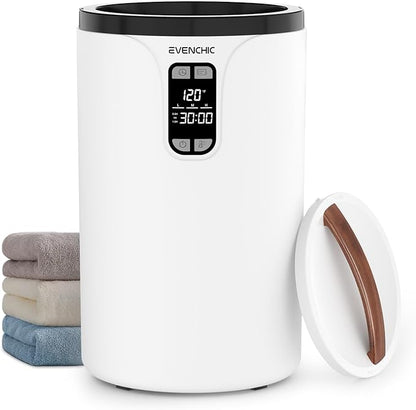 Towel Warmer, 20L Hot Towel Warmers for Bathroom with 24H Timer, Temperature Adjustable, LED Display, Auto Shut Off, Even Heated for Oversized Towels, Bathrobes, Blankets,Ivory