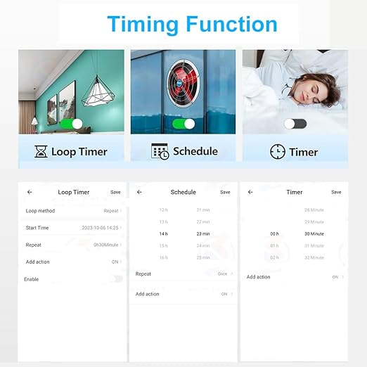 Ewelink 30A Hight Power WiFi Smart Switch 110V/120V/240V, APP Remote with Timer, Wireless DIY Mode for Home Automation, Compatible with Alexa & Google Home(2 pcs)