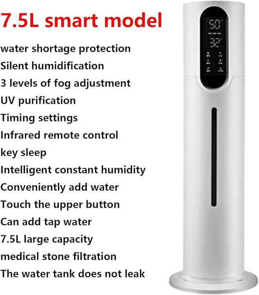 Humidifier Home Silent Bedroom Pregnant Women and Babies Indoor Large Capacity Floor-standing Large Aromatherapy Air Purifier Spray Machine (B)