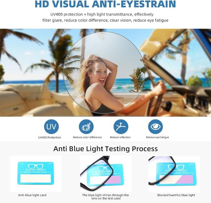 4 Pack Reading Glasses Blue Light Blocking for Men Women,Rectangular Frame Computer Readers with Spring Hinge,Reading Glasses for Men Women，Anti Eyestrain/UV Ray Eyeglasses (1.25x)