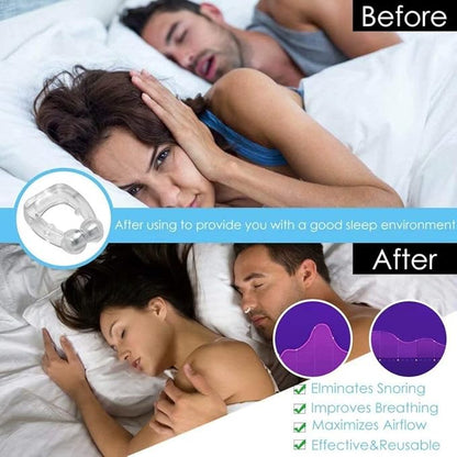 Anti Snore Clip, Magnetic Nose Clip,Silicone Anti Snoring Device for Better Sleep Quality, Comfortable & Professional Snoring Solution Sleeping Aid for Men Women, Snore Stop - 4 Pack