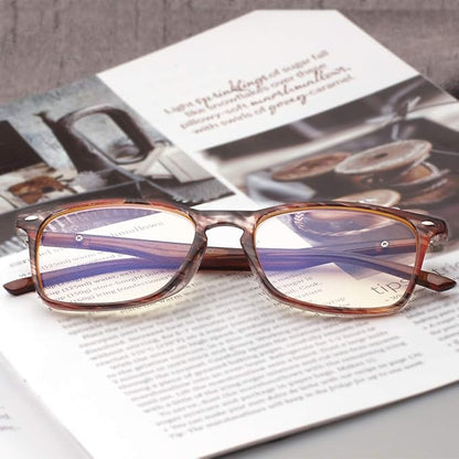 JOSCHOO Computer Reading Glasses Blue Light Blocking Readers Men and Women Glasses of Reading (Brown Stripe, 2.5)