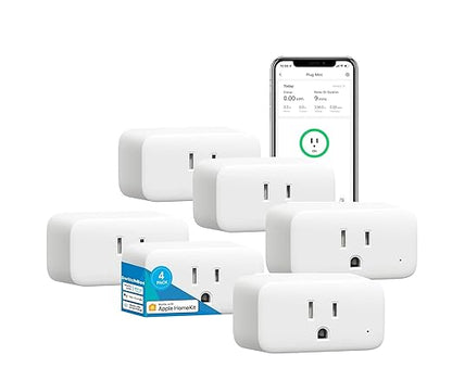 SwitchBot Smart Plug Mini, 15A Energy Monitoring, WiFi & Bluetooth Outlet, Compatible with Alexa, Google Assistant, Home Assistant, App Control, Timer Function, No Hub Required, Compact Design