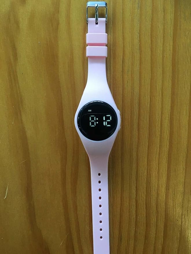 Vibrating Alarm Watch, Water Resistant Potty Training Wristband Rechargeable Medical Reminder Watch with Timer and 15 Daily Alarms (Pink)