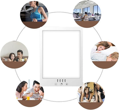 Light Therapy Lamp 10000 Lux Sun Light, Cool & Warm Light 4 Timers and 360°Rotatable Stand, for Home/Office/Travelling
