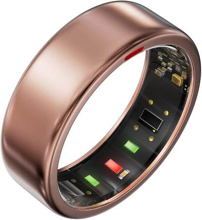 Ring OnePlus - Ultra-Thin Titanium Smart Ring - 7 Days Battery Life - Fitness/SPO₂/Stress/HR/Sleep Skin Temperature Tracker - No App Fee - iOS&Android Compatible (Rosegold, 12)