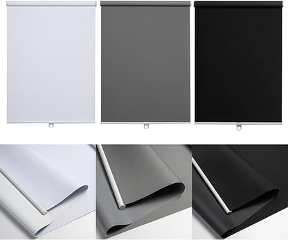 Custom Roller Shades 100% Blackout Blinds for Windows and Doors, Pull Down Room Darkening Window Shades, Easy to Install for Home and Office