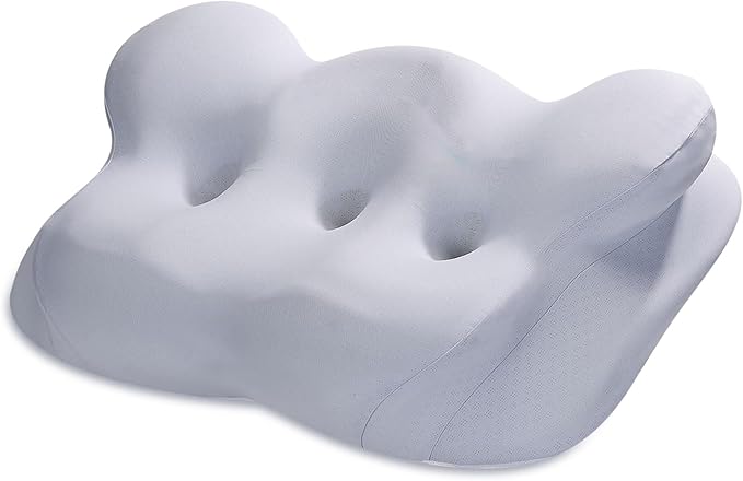 Cervical Neck Pillow for Pain Relief, Ergonomic Contour Memory Foam Pillow Side Sleeper Pillow for Neck Support,Odorless Pillow with Cooling Pillowcase