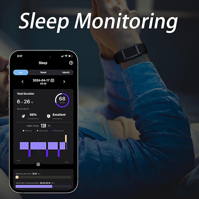 Fitness Smart Bracelet Wearable Fitness Wristband Heart Rate Monitor Sleep Tracker Pedometer Calorie Counter Call Reminder Multiple Sport Modes Remote Camera