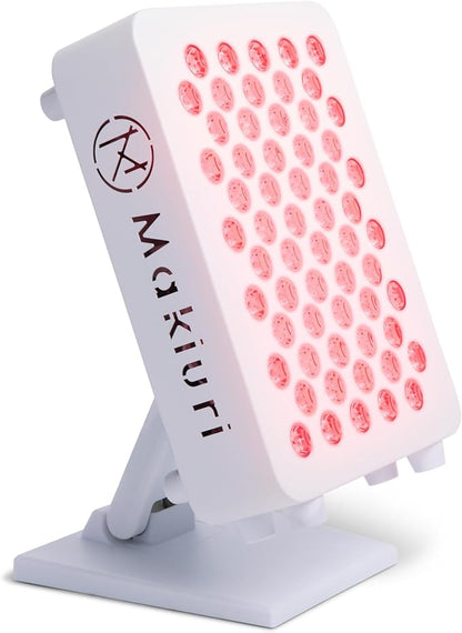 Makiuri Red Light Therapy Lamp | LED Light Therapy Panel for Face & Body | Infrared & Red Light in 5 Wavelengths | Supports Relaxation, Skin Appearance & Overall Wellness | Mercury (White 60 LED)