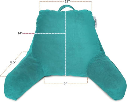 Nestl Reading Pillow for Kids & Teens with Shredded Memory Foam, Backrest Pillows for Reading, Watching, and Gaming, Use on The Couch, Bed, or Floor, Adjustable Support with Washable Cover Teal