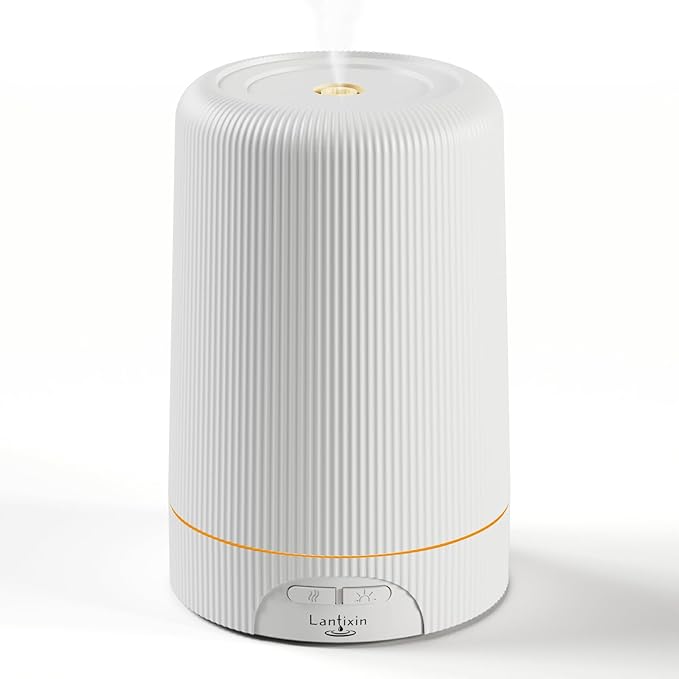 Lantixin- Essential Oil Diffuser,80ml,Whisper Quiet,6-Color LED Lights and auto-shutoff mini humidifier,humidifier for Bedroom,Plug-in Essential Oil Diffuser Ideal for Office, Desk and Yoga use