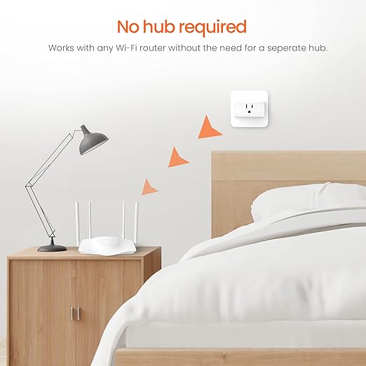 TENDA SP3 (1 Pack) Smart Plug WiFi Outlet Switch, Compatible with Alexa & Google Assistant for Voice Control, Timer & Schedule Function, Compact Design, UL FCC RoHS Certified, No Hub Required