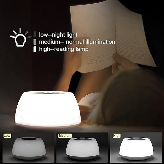 Alarm Clock Wake Up Light, Smart Home LED Bed Head Colorful Simulated Sunrise Nature Ambient Help to Sleep Dimmable Night Table