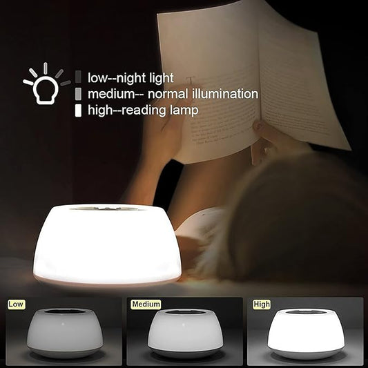 Alarm Clock Wake Up Light, Smart Home LED Bed Head Colorful Simulated Sunrise Nature Ambient Help to Sleep Dimmable Night Table
