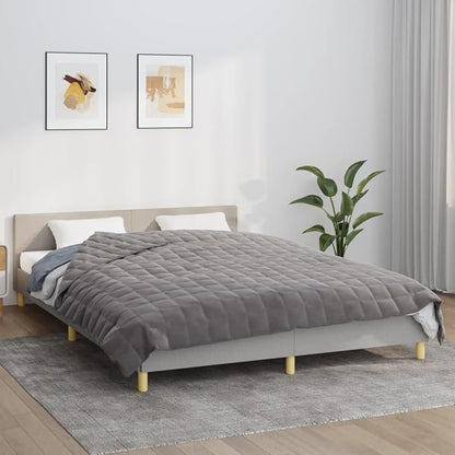 Weighted Blanket Grey 4 Pieces, Premium Brushed Polyester Microfiber for Stress Relief and Anxiety, Breathable Material with Hypoallergenic Fill, Weighted Stability